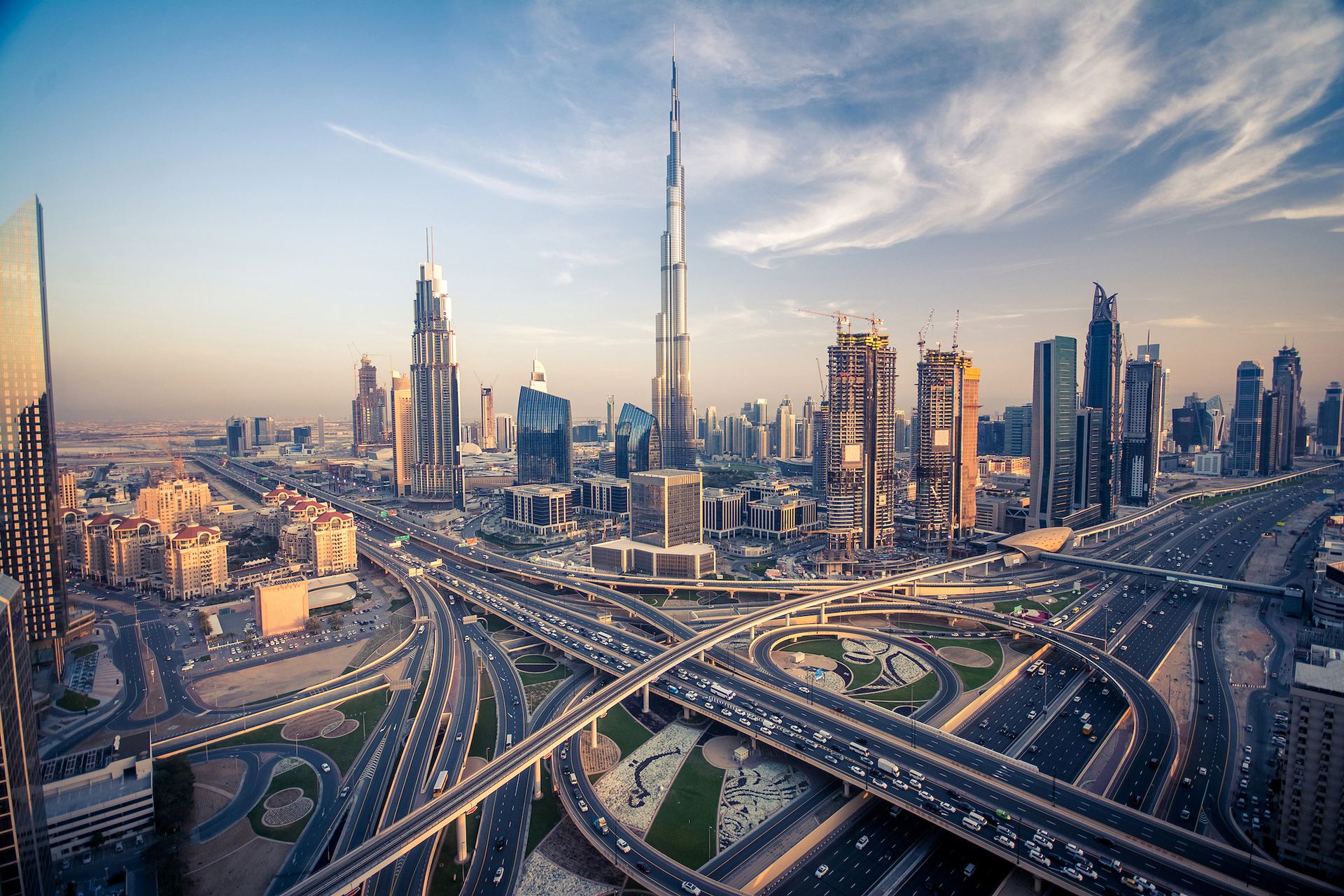 Dubai skyline with Burj Khalifa