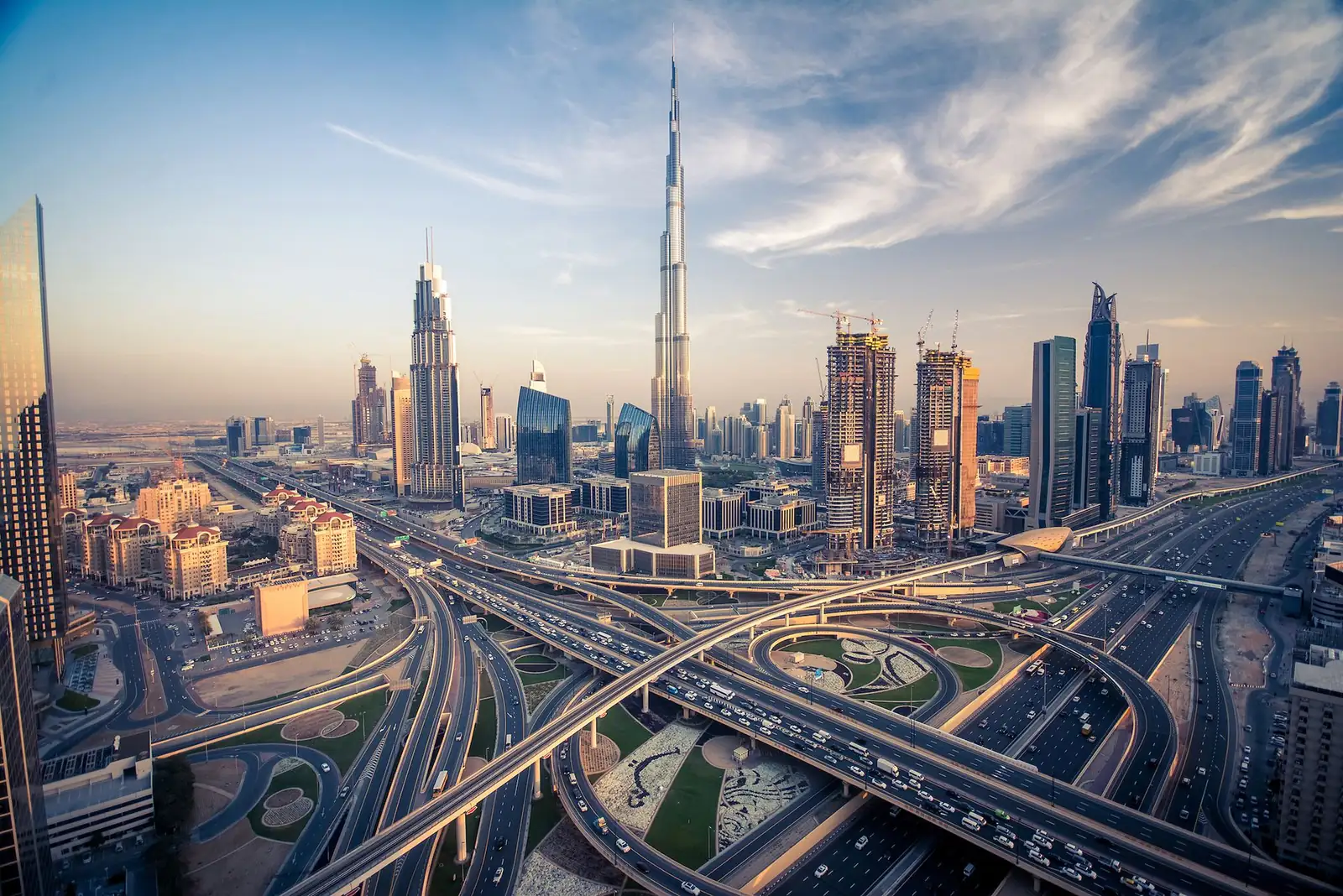 Dubai skyline with Burj Khalifa