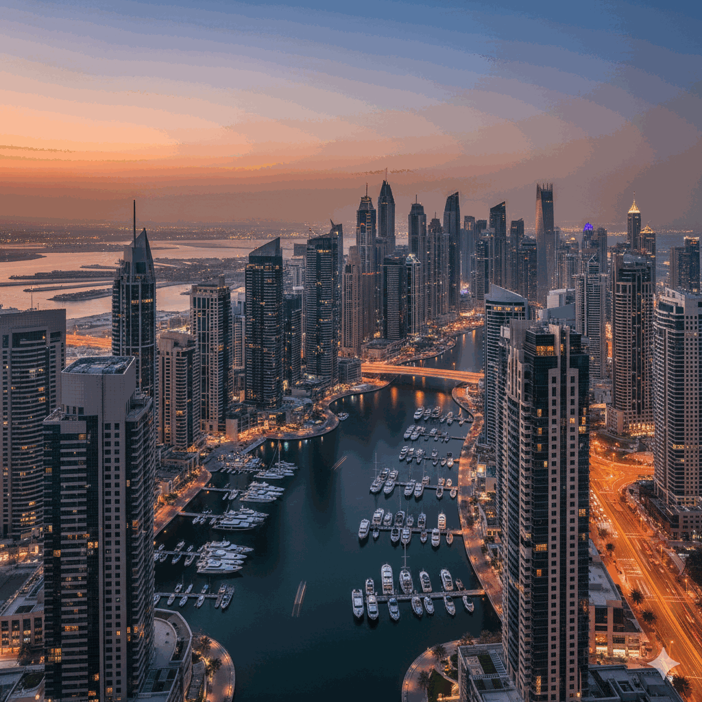 Dubai skyline with modern architecture representing real estate news and investment updates