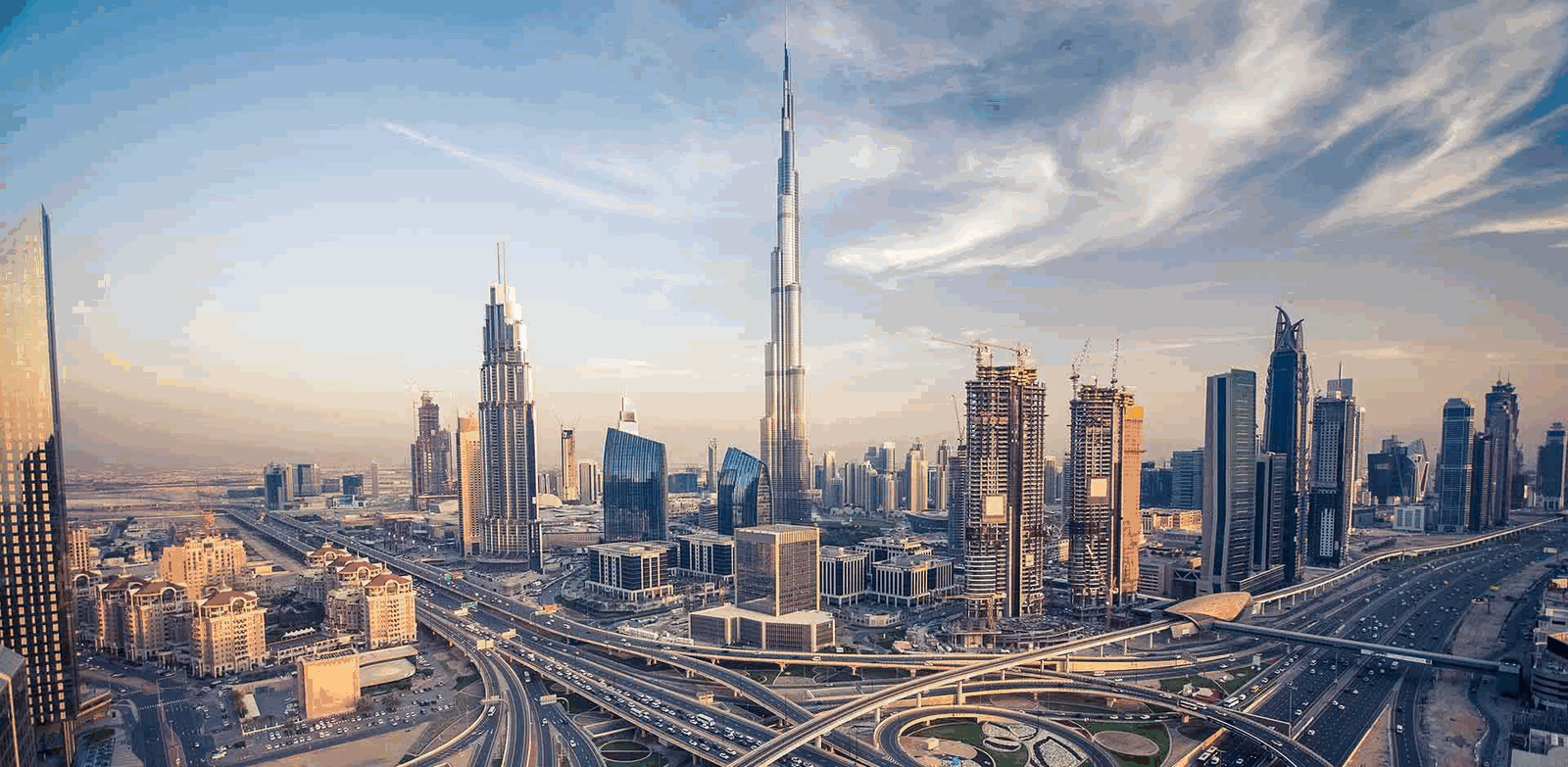 Stunning Dubai cityscape featuring premium real estate and waterfront properties
